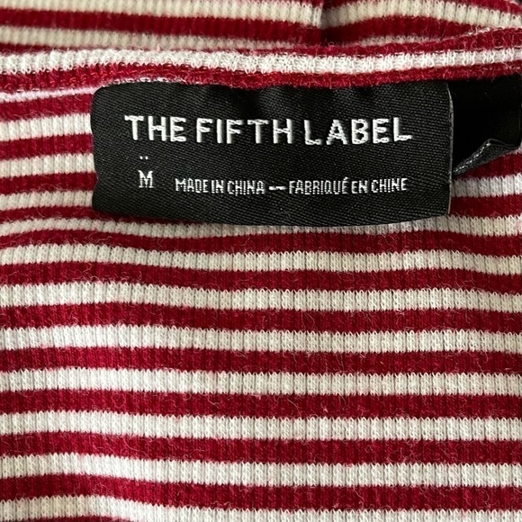 The Fifth Label Red And White Striped Tee - Picture 5 of 6